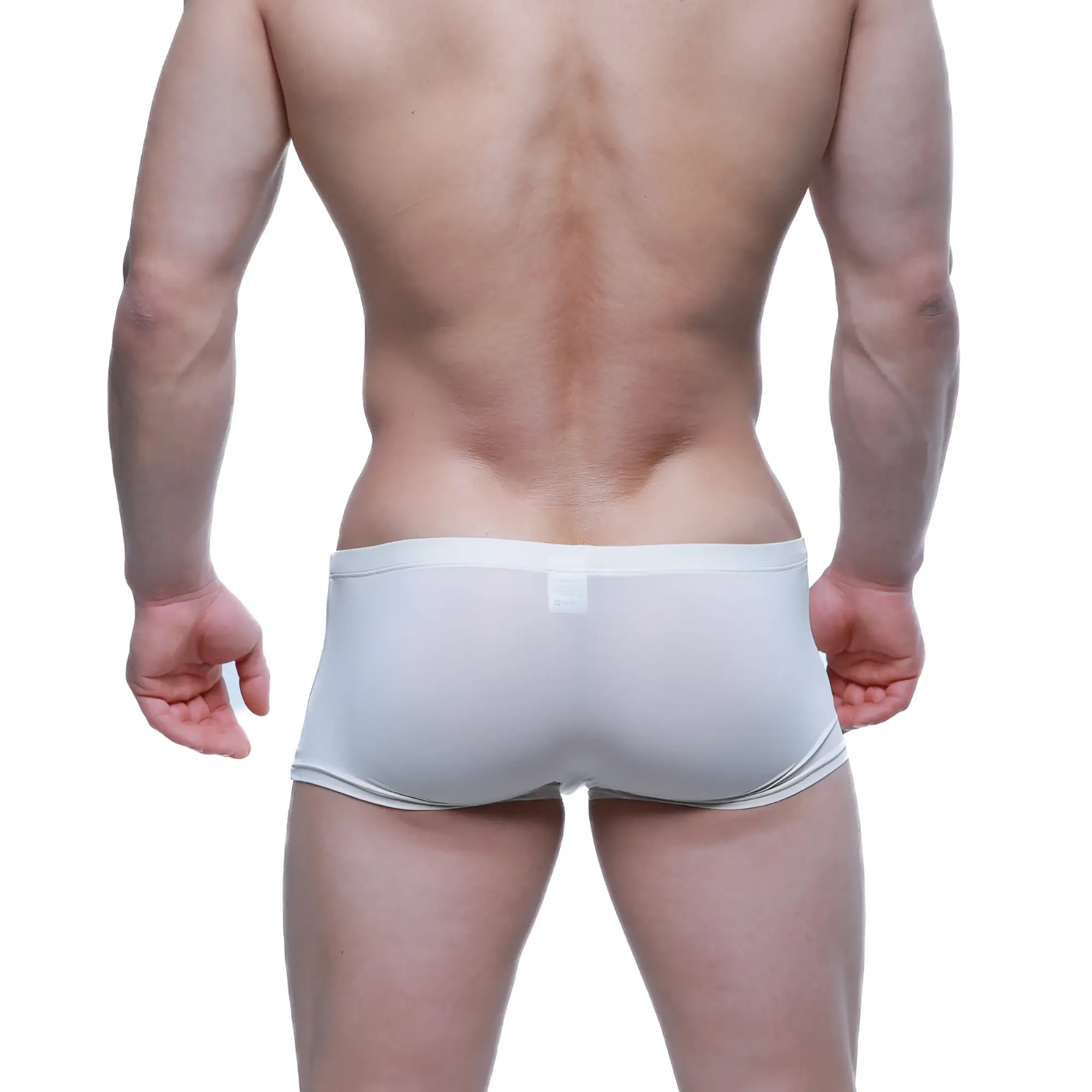 White form-fitting briefs metro malewear enhancement boxer beige 2043-02 made of smooth stretchy fabric with elastic waistband
