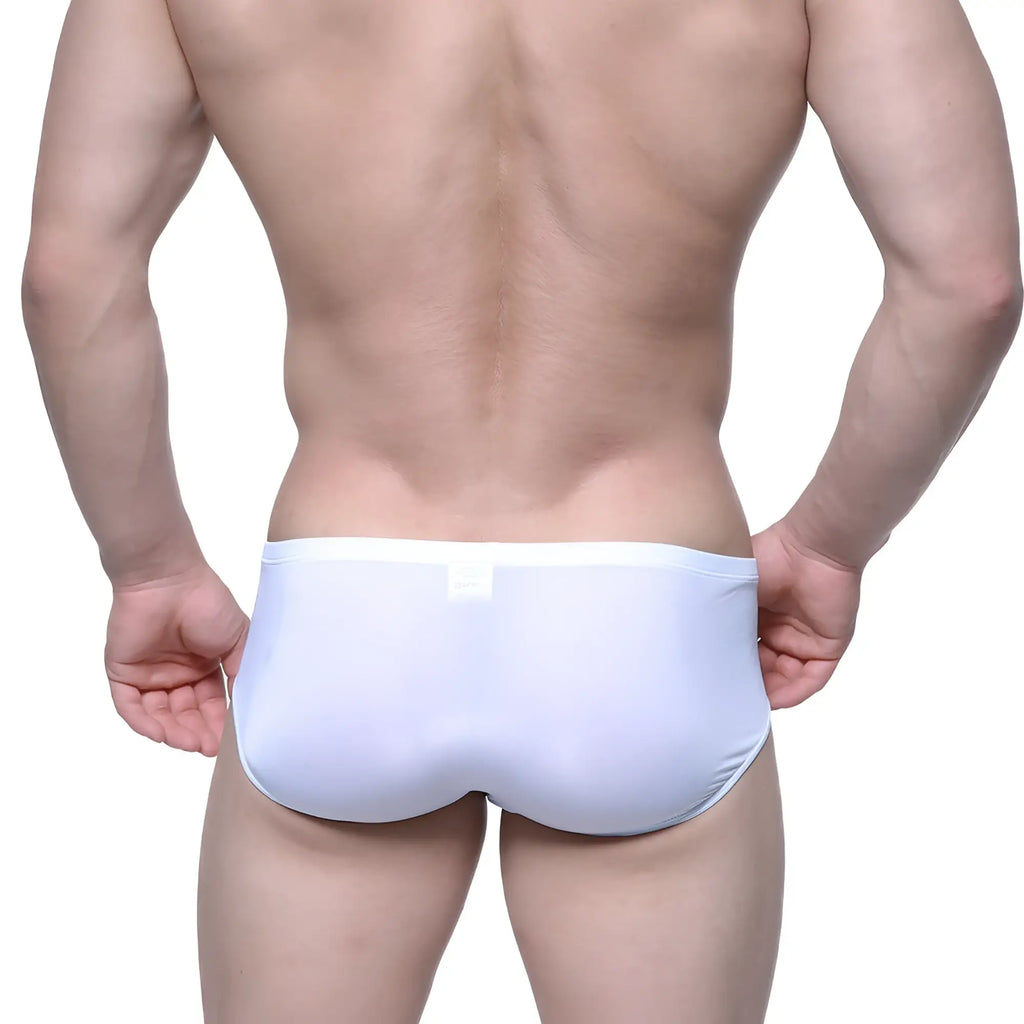 Metro male wear entropy bikini white briefs with smooth form-fitting design and elastic waistband for comfortable wear