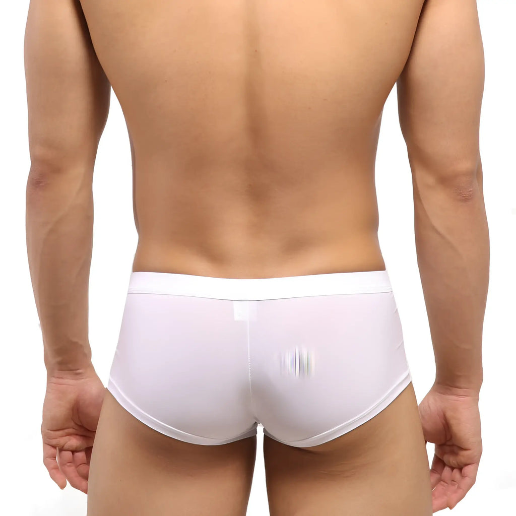 White briefs from MetroMaleWear Escondido hip trunk 1026-00 with smooth, form-fitting design and clean elastic waistband