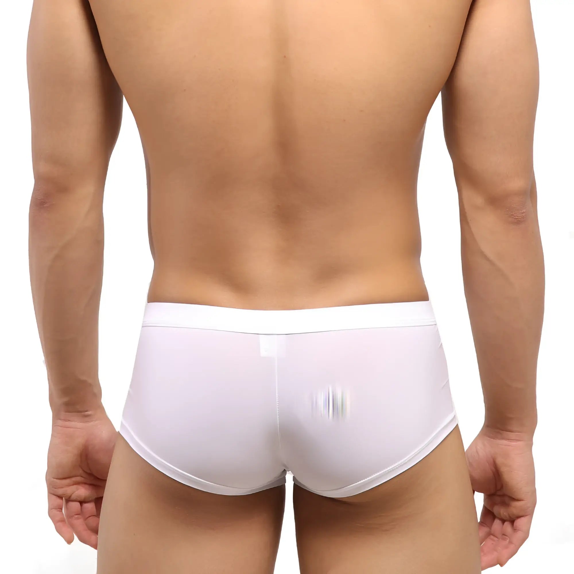 White briefs from MetroMaleWear Escondido hip trunk 1026-00 with smooth, form-fitting design and clean elastic waistband