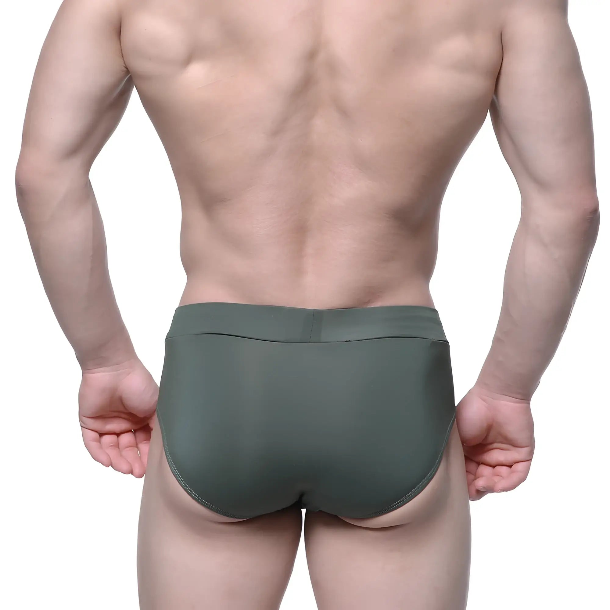 Olive green seamless briefs metro malewear espacio brief green 5104-26 offering comfort and a sleek fit