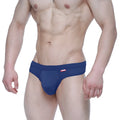 Metro malewear eterna thong dark blue 3722-28 navy blue athletic briefs with snug fit and red logo on waistband