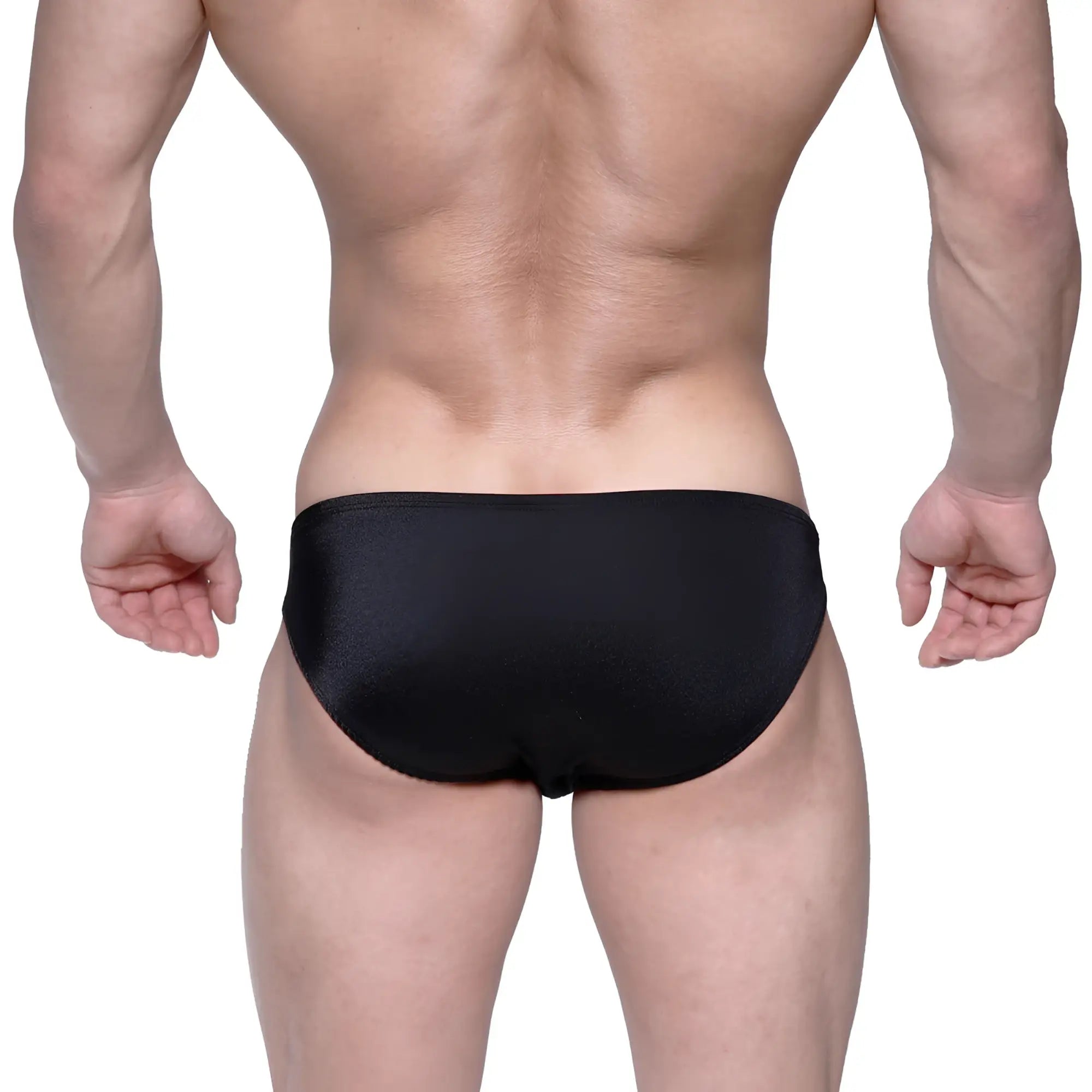 MetroMaleWear Eureka bikini black swim trunks with a sleek, subtle textured finish for comfortable beachwear