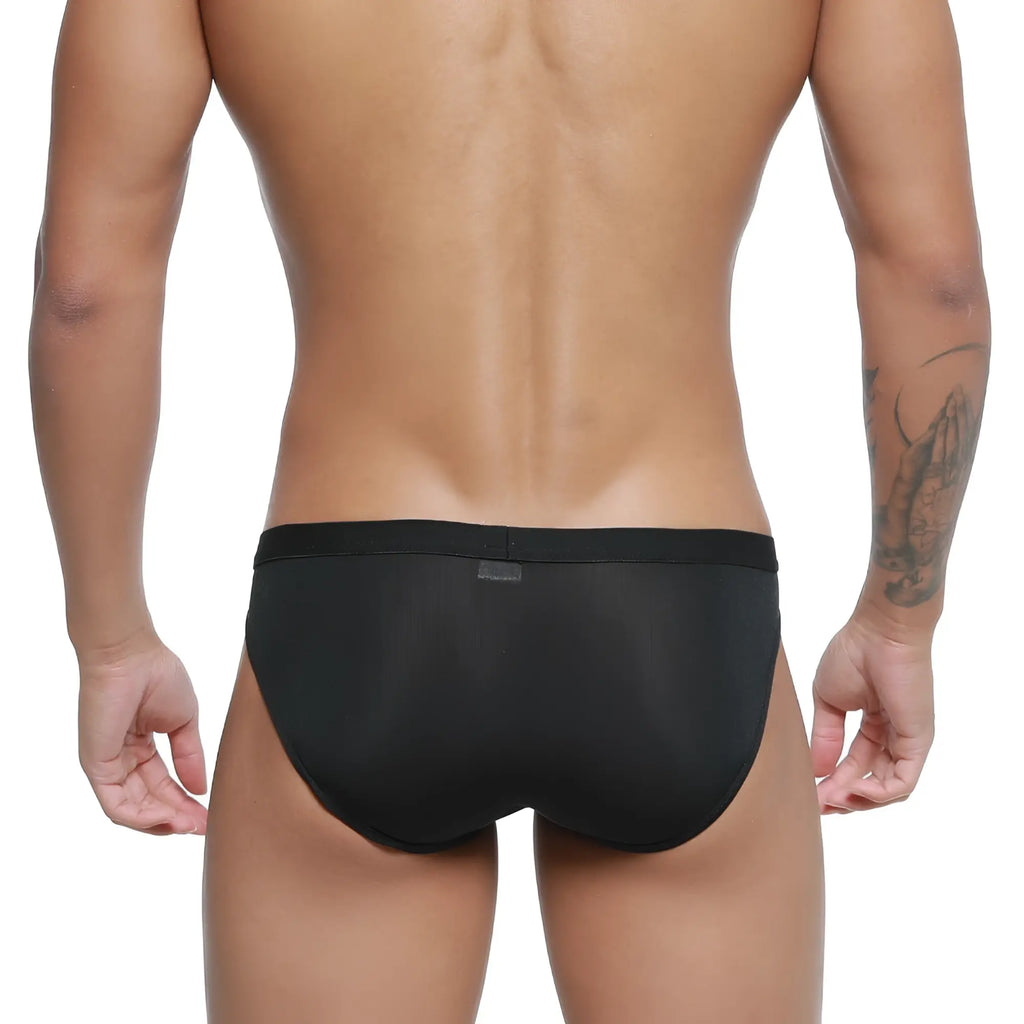 MetroMaleWear Expose Brief black 2207-20 black briefs with smooth form-fitting fabric and solid waistband