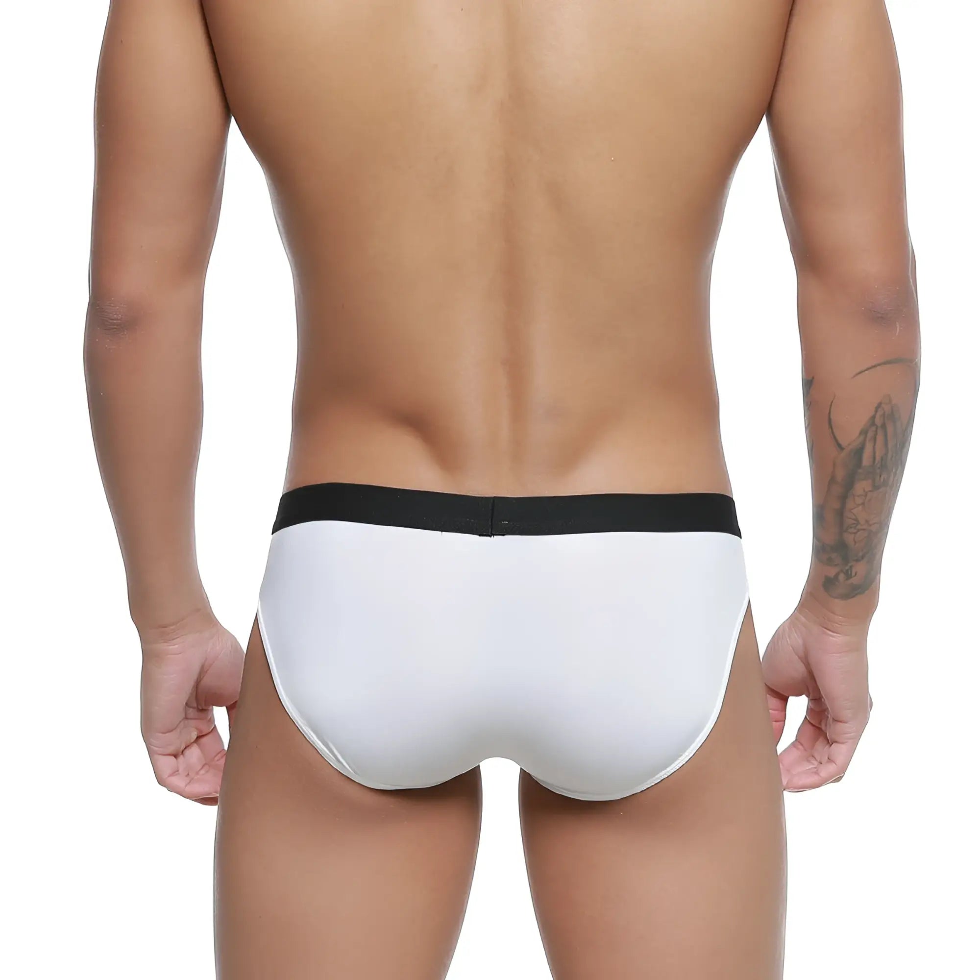 MetroMaleWear expose brief white 2207-00 white briefs with black waistband designed for comfortable everyday wear