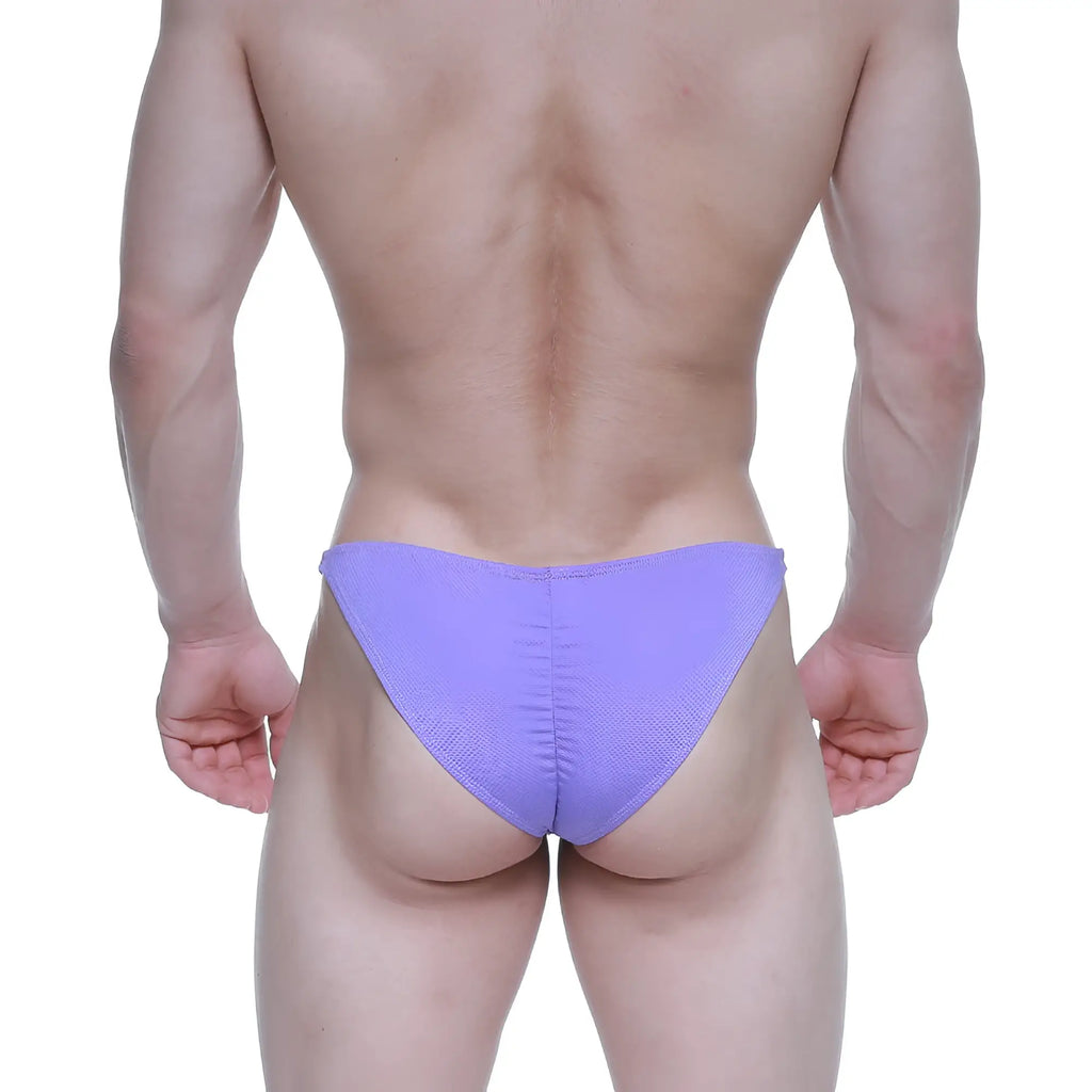 Purple textured briefs metro malewear fantasy bikini lavender 6116-19 designed for stylish comfort