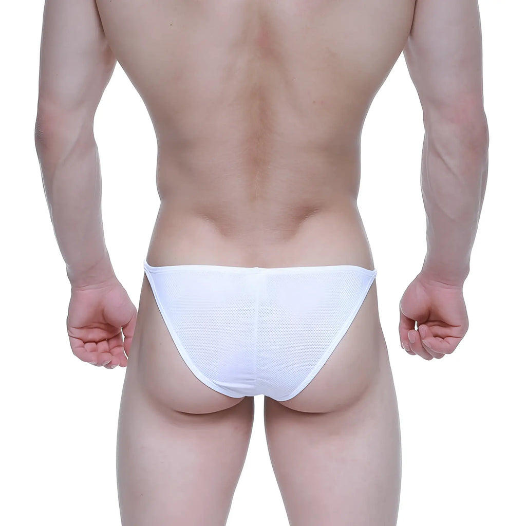 White mesh briefs metro male wear fantasy bikini 6116-00 with sleek form-fitting design and breathable material