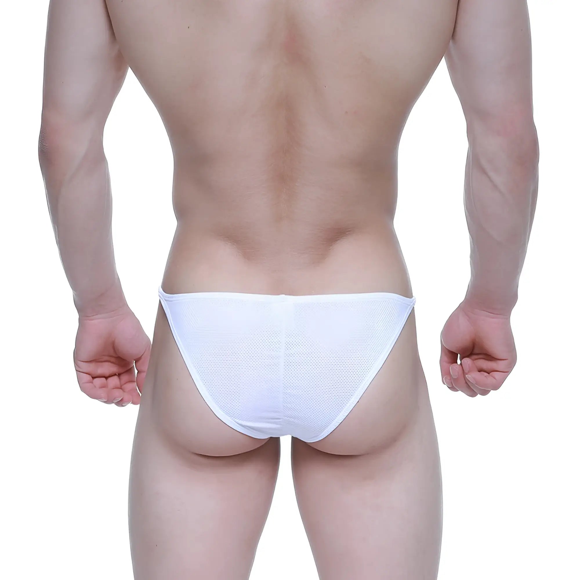 White mesh briefs metro male wear fantasy bikini 6116-00 with sleek form-fitting design and breathable material