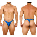 Metro male wear fantasy thong royal blue 6112-18 sleek blue thong with form-fitting design and small black logo on front