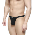 Black mens thong metro male wear felix thong black 7012-20 with snug form-fitting design and amiry waistband visible