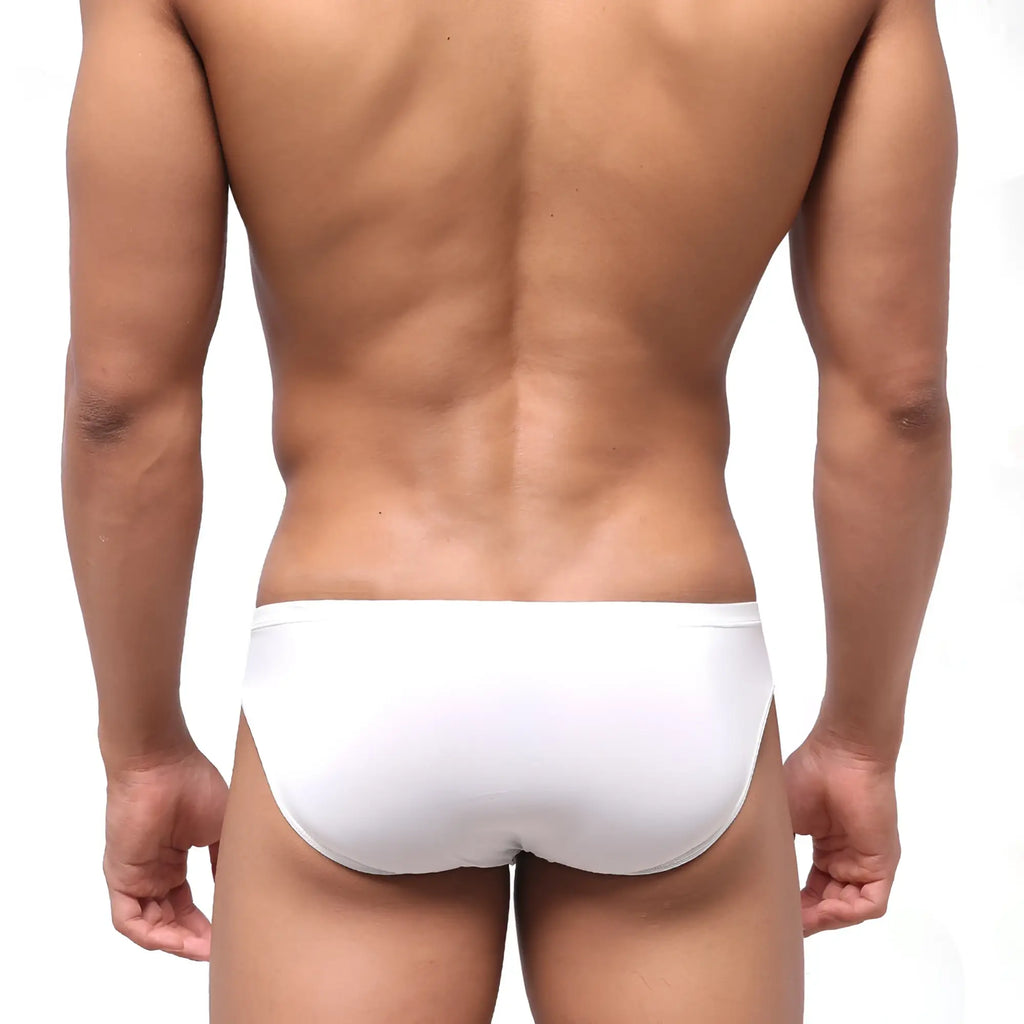 MetroMaleWear highcut hip brief white with smooth form-fitting design for comfortable all-day wear