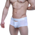 White men’s briefs metro male wear hincapie trunk 2129-00 with cutout design and elastic waistband