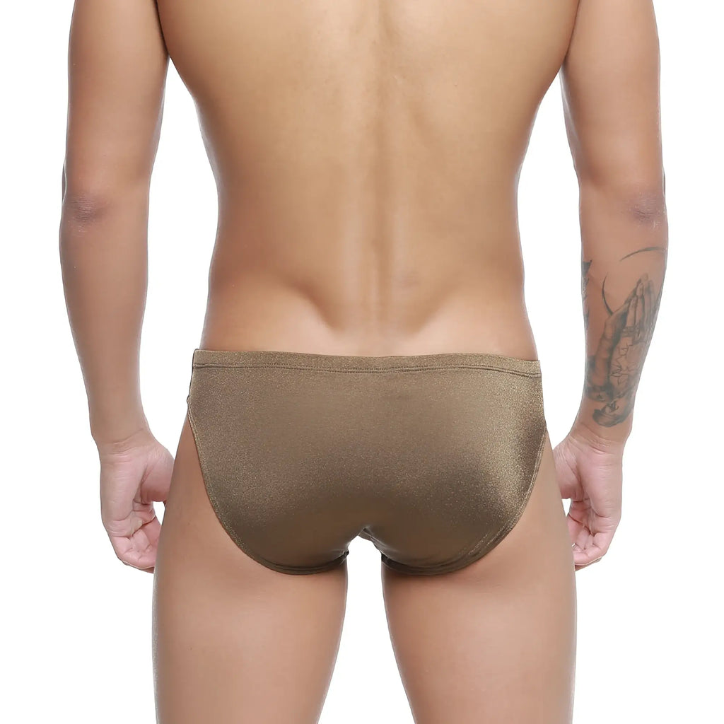 Bronze metallic textured briefs from metromalewear hunter swim brief olive 4977-23 collection