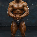 Black metro malewear icon swim brief with silver ornate belt buckle designed for competitive bodybuilding