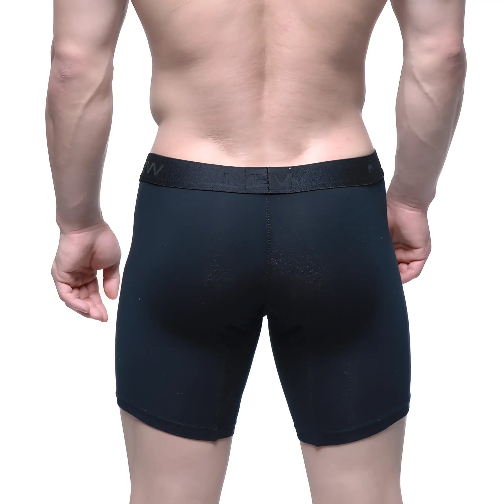 Metro male wear intenso mid boxer black 10 inch snug fit athletic briefs with elastic waistband and new brand logo