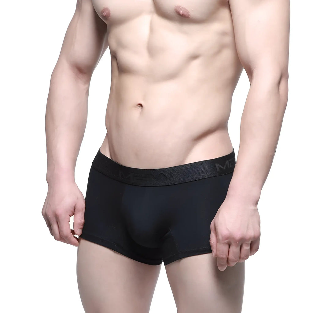 MetroMaleWear Intenso short boxer black 7 inch with textured waistband and subtle branding for comfortable wear