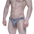 Black and white leopard-print men’s briefs metro male wear jaguar bikini 5103-m72 with snug form-fitting design