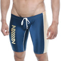 MetroMaleWear jammer swim boxer navy with cream side panels and white drawstring for comfortable swimming