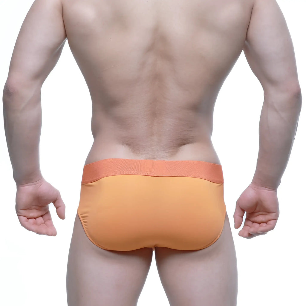 MetroMaleWear jugo brief 5203-14 orange athletic briefs with matching elastic waistband designed for active wear
