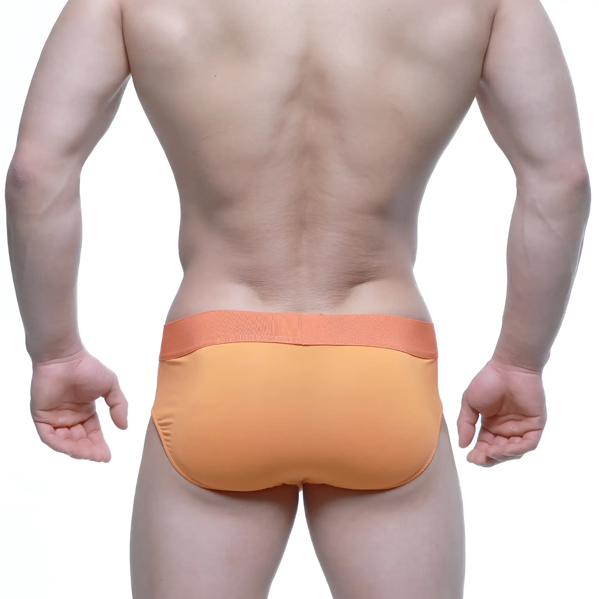 MetroMaleWear jugo brief 5203-14 orange athletic briefs with matching elastic waistband designed for active wear