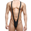 MetroMaleWear Kini black sleek form-fitting one-piece swimsuit with wide shoulder straps for stylish swimwear looks