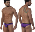 Purple metro male wear lasso bikini athletic briefs with black trim designed for active use
