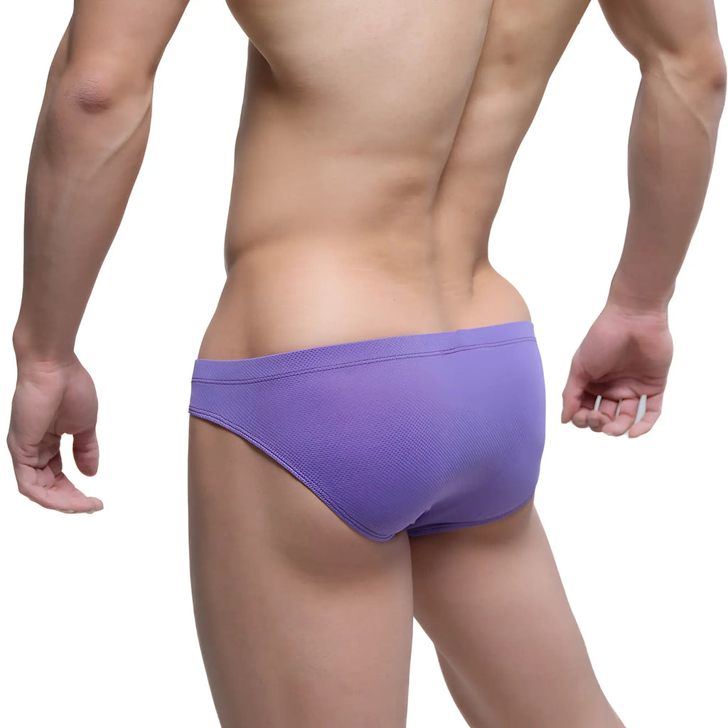 Purple textured swim trunks by metromalewear lavender bikini 5103-m19 designed for comfortable swimwear use