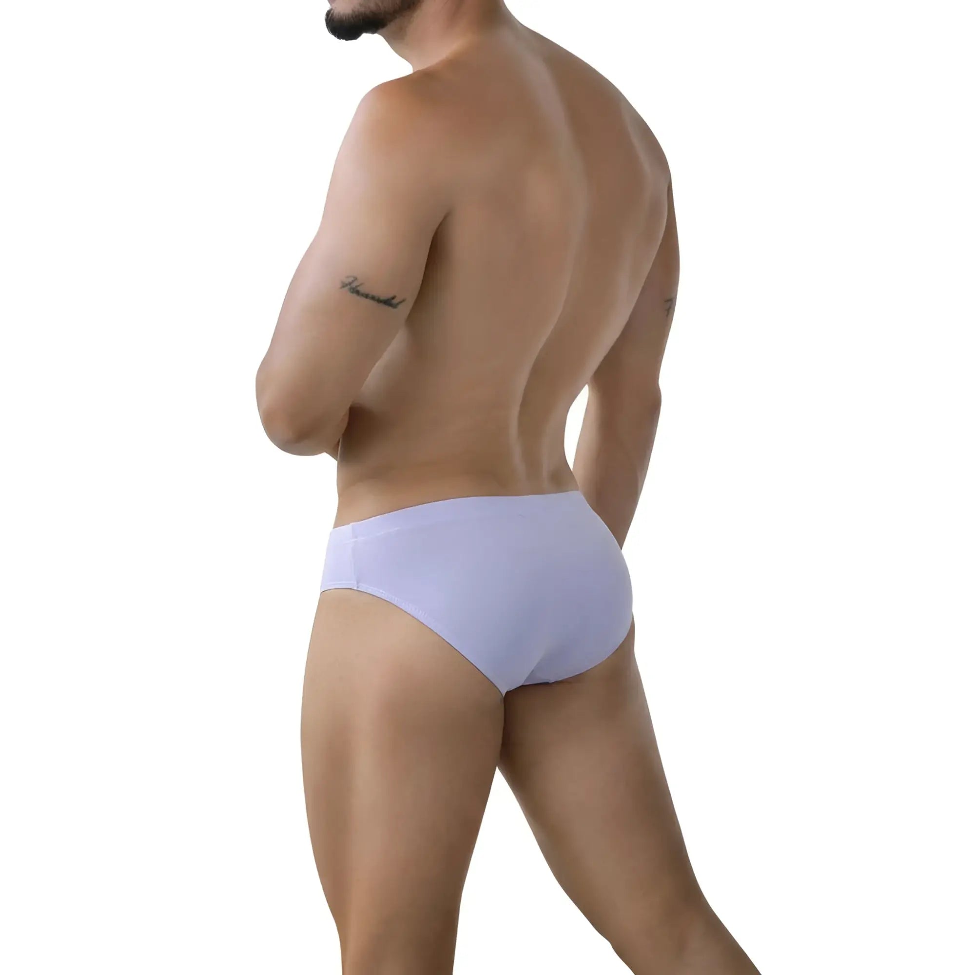 MetroMaleWear lilac bikini briefs with a smooth form-fitting design in light purple for comfortable wear