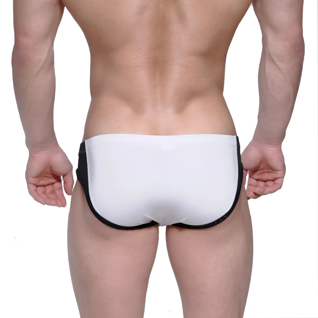 MetroMalewear lobo hip brief white with black trim comfortable cotton blend for everyday wear