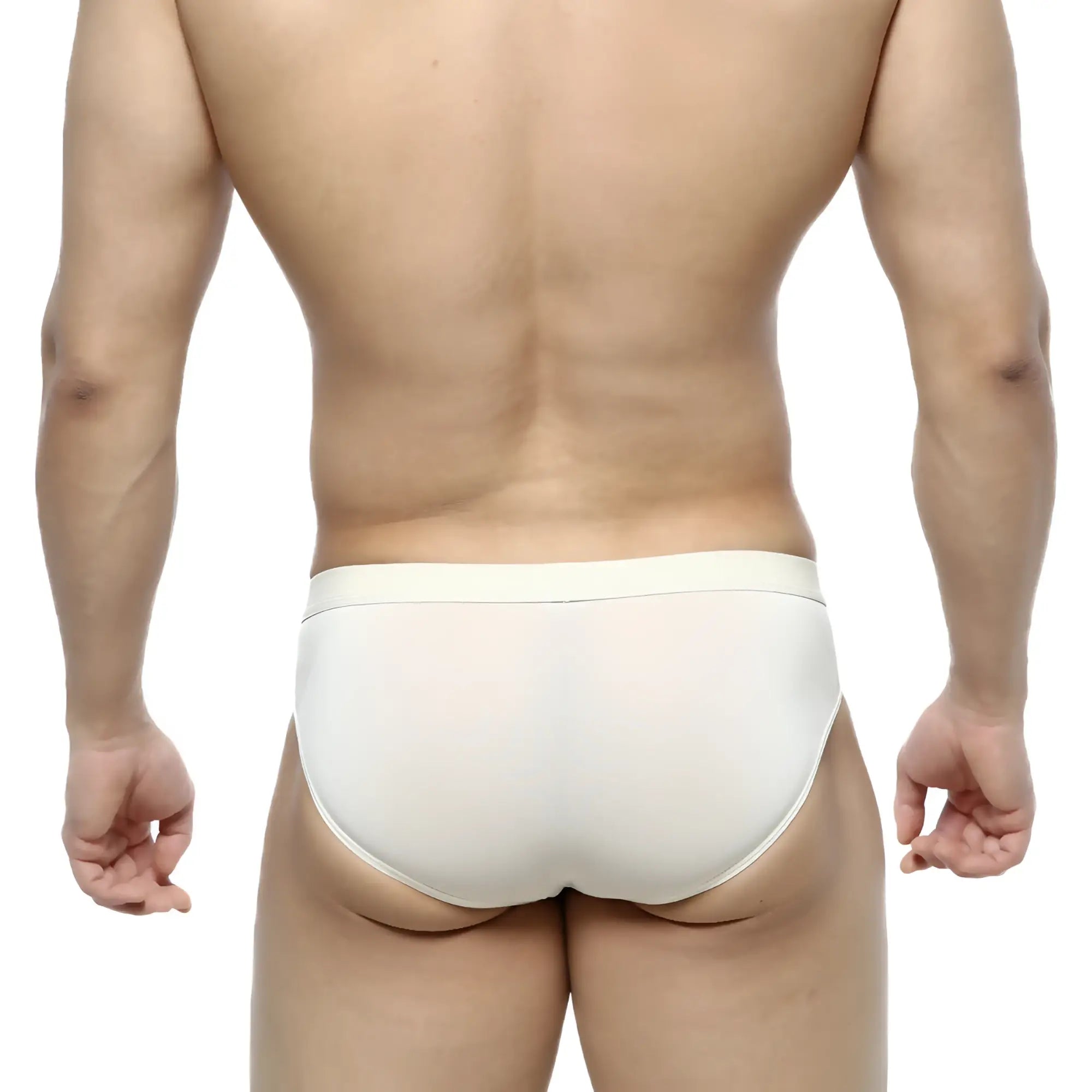 White seamless briefs metro male wear lupin bikini 5103-06 with smooth form-fitting design for comfortable wear