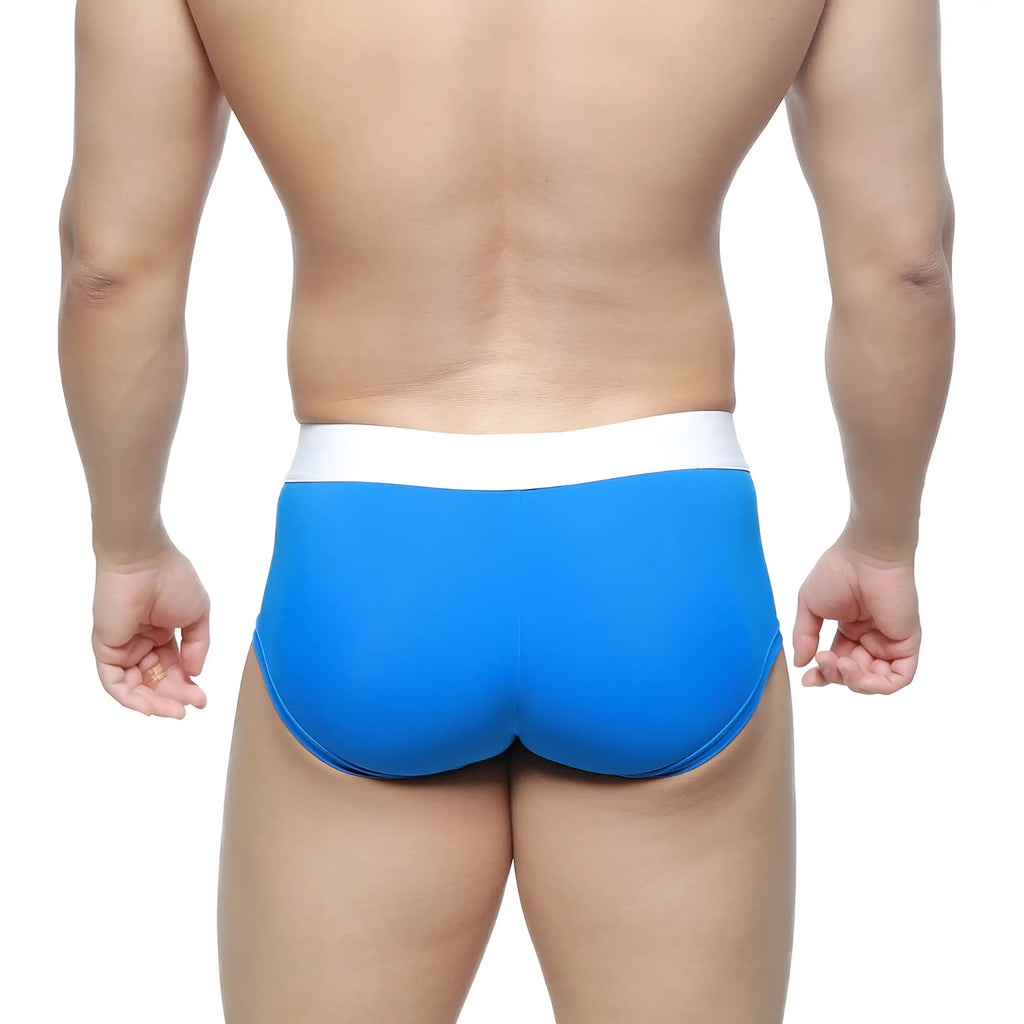Bright blue briefs with a white waistband by MetroMaleWear M2W MAX boxer azul 3013-08 product image