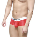 Red m2w men’s briefs with a white waistband and black lettering from MetroMaleWear M2W MAX Boxer Red 3013-12 collection