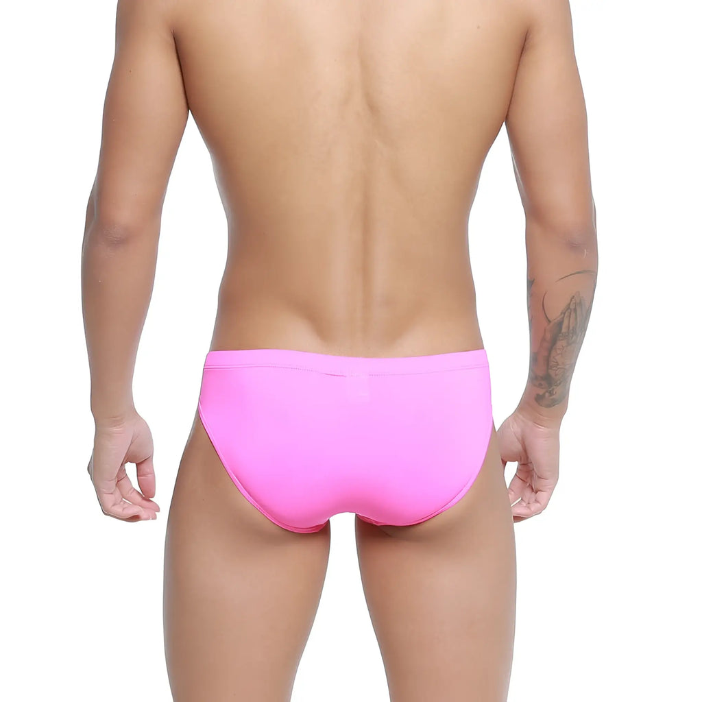 Bright pink smooth form-fitting swim trunks metroMalewear magenta bikini 5103-58 for stylish beachwear