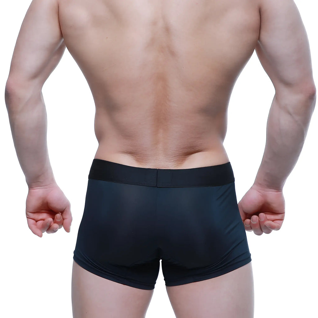 Black athletic briefs metro male wear maintenant boxer brief intense 2122-21 with smooth form-fitting fabric and solid waistband