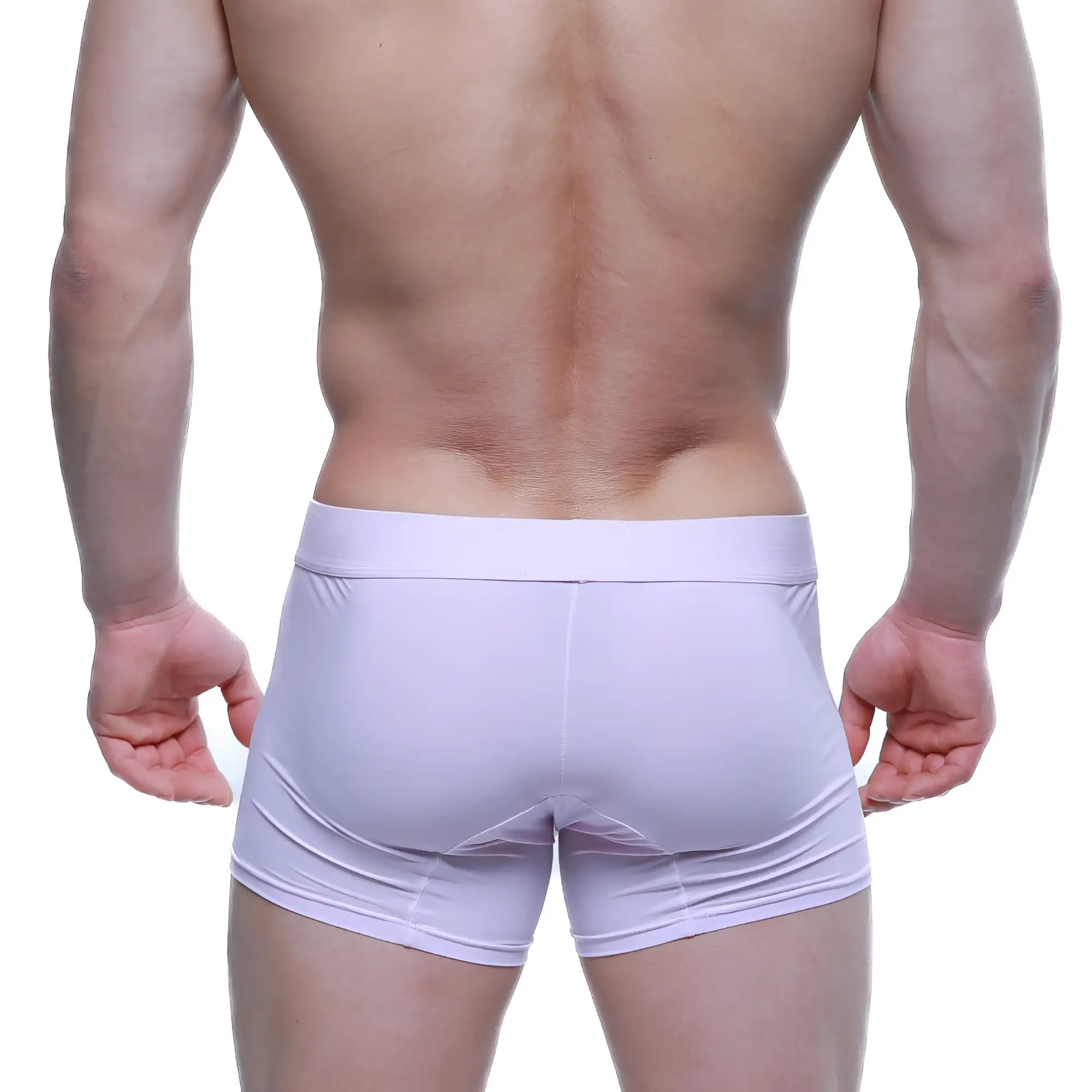 Light purple metro malewear maintenant boxer brief pink 2122-02 with smooth fabric and wide elastic waistband