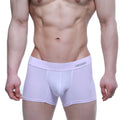 Light purple men’s boxer briefs with textured gray anna waistband from metromalewear maintenant collection