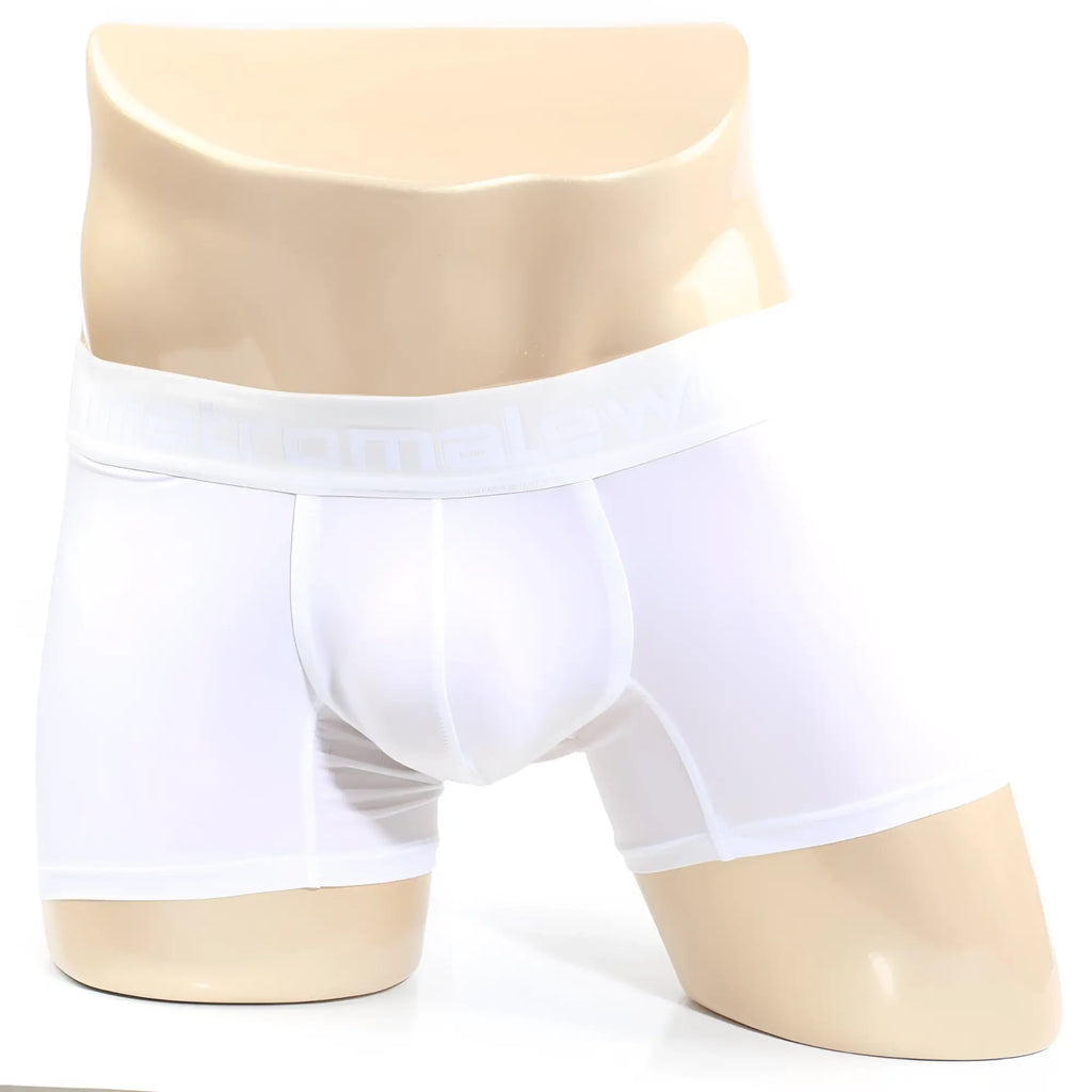White men’s briefs metro male wear maintenant boxer brief white 2122-00 with smooth form-fitting design and elastic waistband