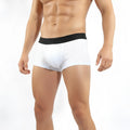 White mesh boxer briefs with solid black waistband from MetroMaleWear MAX mesh boxer white 3013-74 product line