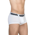 White metro male wear max short boxer briefs with black miiow logo waistband for comfortable everyday wear
