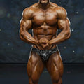A pair of black and gray camouflage-patterned athletic briefs from metromalewear basic competition suit camo 4974-71