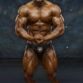 Black athletic briefs with gold bull logo on front from MetroMaleWear MetroMuscleWear Theodore Competition Suit 4974-45