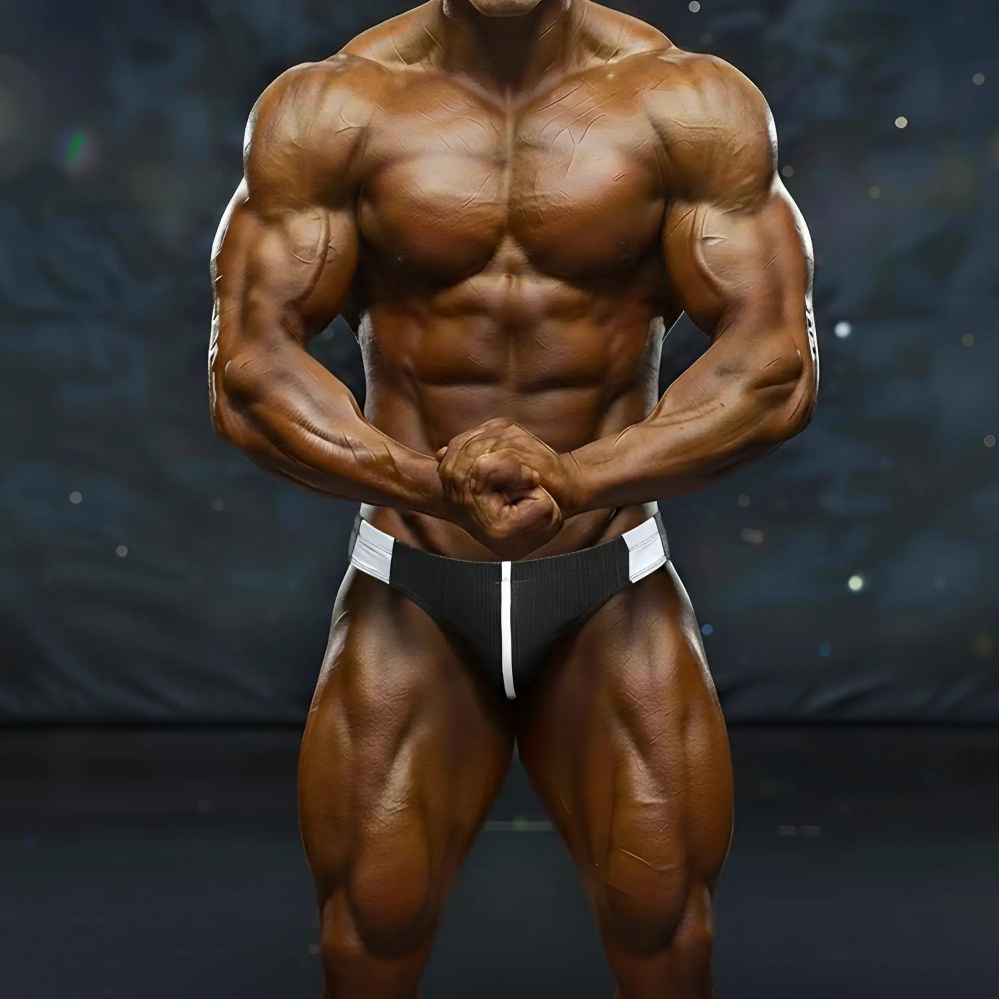 Black and white athletic briefs with a sleek minimalist design from MetroMaleWear MetroMuscleWear William Competition Suit
