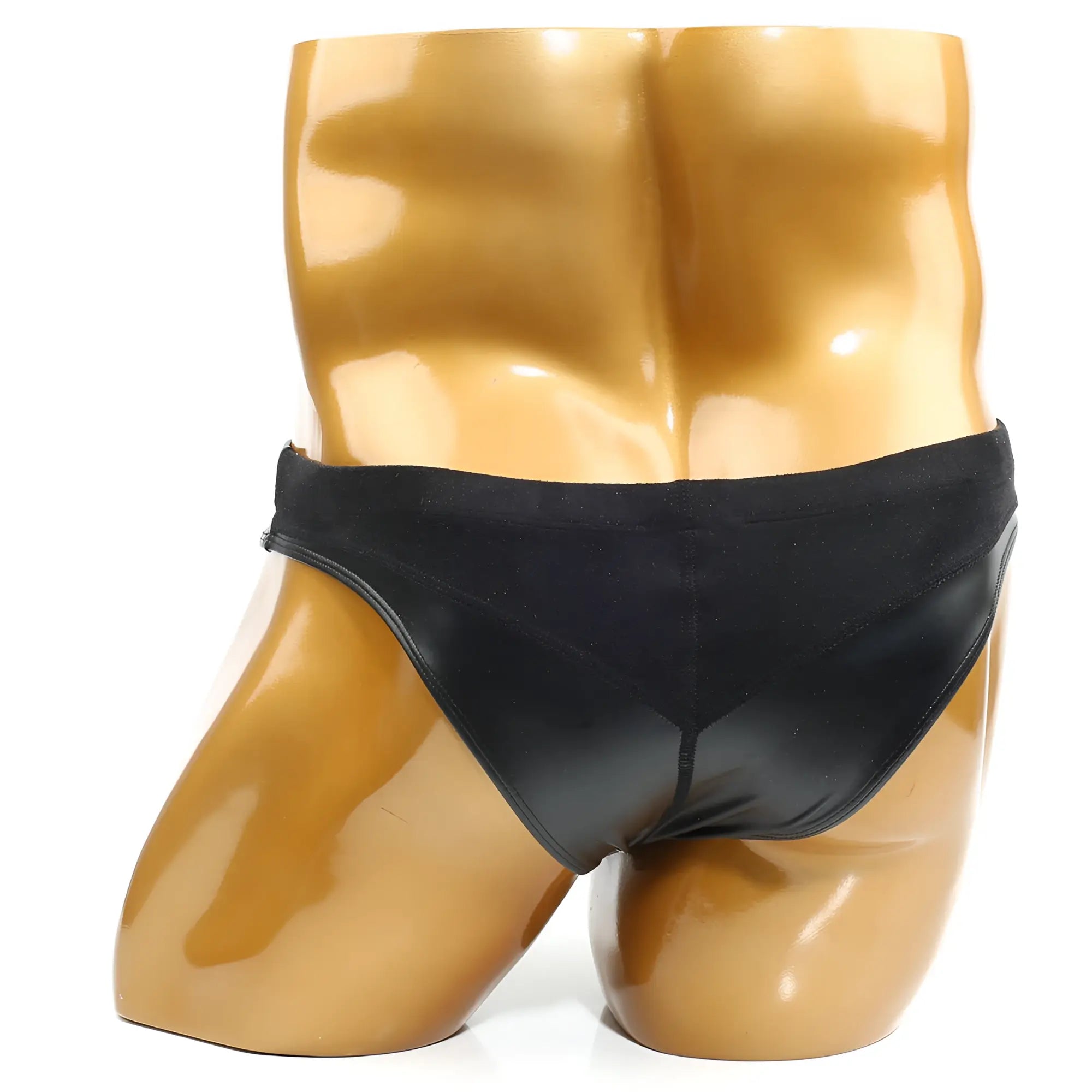 Black satin briefs metro male wear metro muscle wear zeus muscle trunk with smooth glossy finish and snug fit