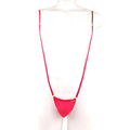 Bright pink metro male wear miami bodysuit red 0008-12 men’s thin strap string bikini with snug fit design
