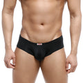 Black metroMalewear micro cheek naked 2027-30 men’s briefs with smooth stretchy fabric and small white waistband label