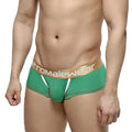 Green men’s briefs metro malewear micro mini boxer navidad 7013 17 with gold waistband and fromalewear logo in white