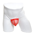 MetroMaleWear orange mesh microfiber jockstrap with a supportive contoured design in red mesh fabric