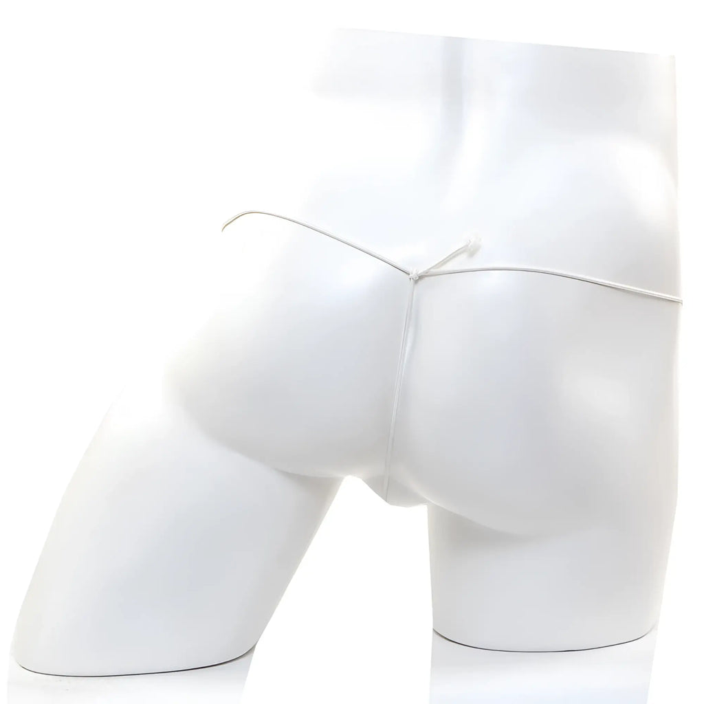 Silver thong belt with minimalist design and thin sleek straps made from microfiber in metro malewear g pink 2015 02