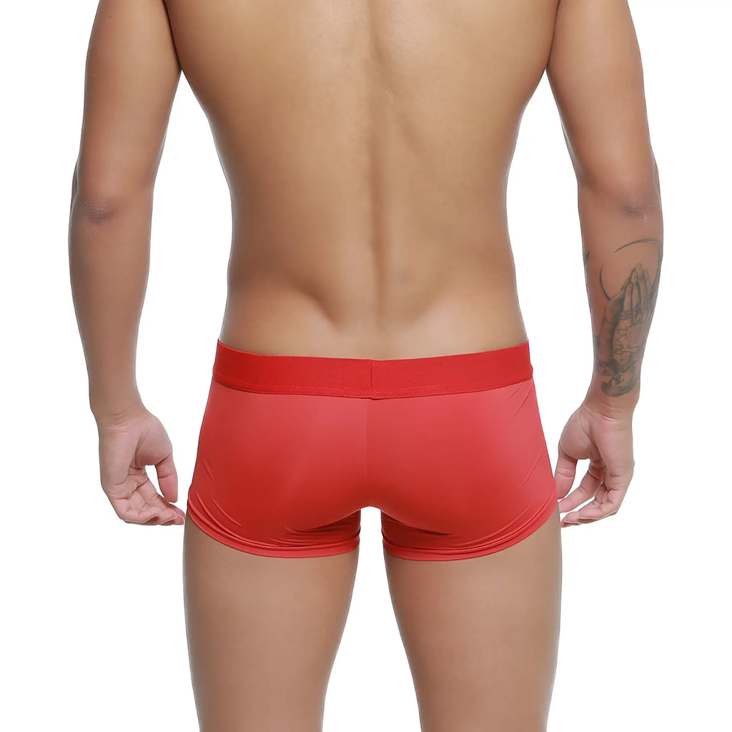 MetroMaleWear microfiber red athletic briefs with snug form-fitting design and elastic waistband for active wear