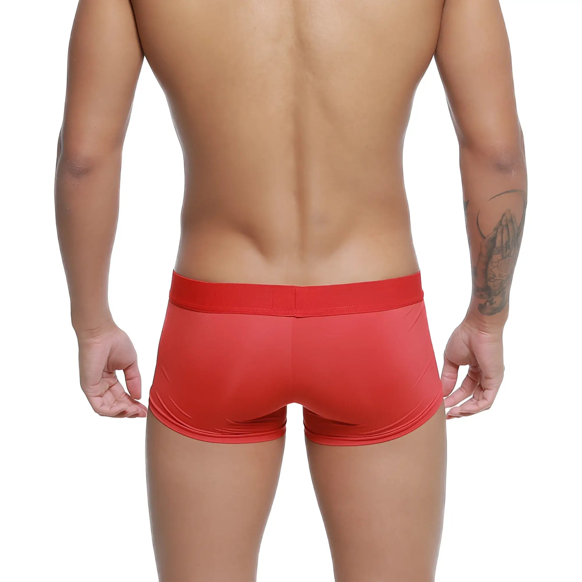 MetroMaleWear microfiber red athletic briefs with snug form-fitting design and elastic waistband for active wear